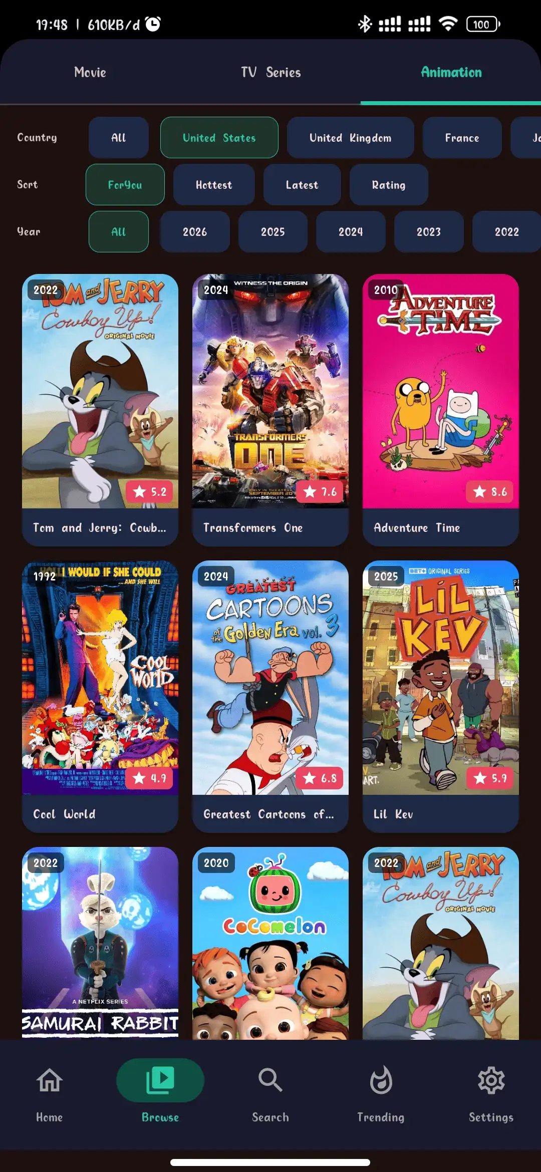 Browse Animation